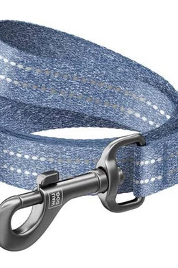 WAUDOG Re-cotton, Reflective Dog Leash (XXL) - póráz, újrahasznosított pamutból (kék, fényvisszaverő
