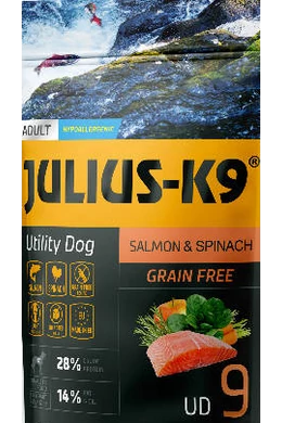 Julius-K9 - Adult Salmon &amp; Spinach - Lazachús Spenóttal 340g