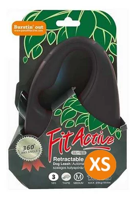 FitActive - Automata Póráz - Szalagos - Fekete - 12kg/3m - XS