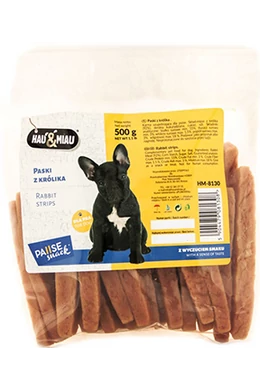 Hau Miau Snack - Nyúlhús hasáb - jutalomfalat kutyáknak - 500g