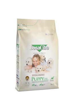 BonaCibo Dog Hypoallergenic Puppy Lamb&amp;amp;rice - Bárány és Rizs 15kg