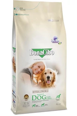 BonaCibo Dog Hypoallergenic Adult Lamb&amp;amp;rice - Bárány és Rizs 15kg