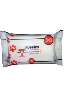 Puppies Szem&amp;amp;Fül Nedves Törlőkendő 40db