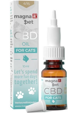MagnaPet Macskáknak CBD Olaj 4% / 10ml - Természetes Megoldás