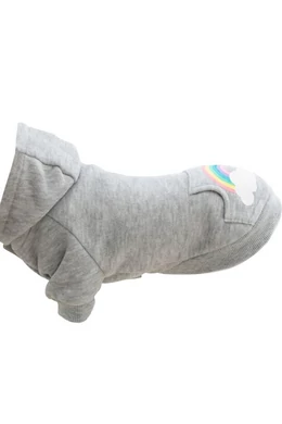 Trixie Rainbow Falls Hoodie - Kapucnis Pulóver (SzürkeMintás) Kutyák Részére (XXS)18cm