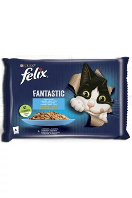 Felix Fantastic Aszpikban Halas Válogatás - Lazac, Pisztráng - 4×85g