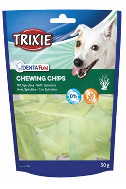 Trixie Denta Fun Spirulina Chewing Chips - Rágó Chips Spirulina - 50g