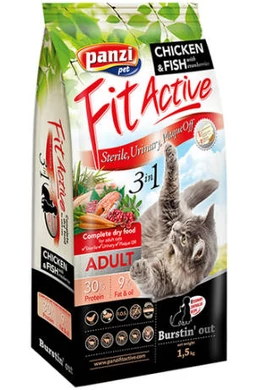 FitActive Cat - Száraztáp - Adult 3in1 - 1,5kg
