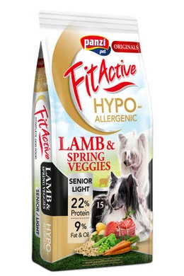 FitActive - Originals - Hypoallergenic Senior/Light Lamb&amp;amp;Spring Veggies - Bárány és Zöldségek - 15kg