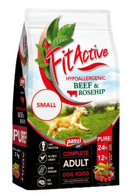 FitActive Dog - Pure Line Beef &amp;amp; Rosehip SMALL - Marha és Csipkebogyó 3kg