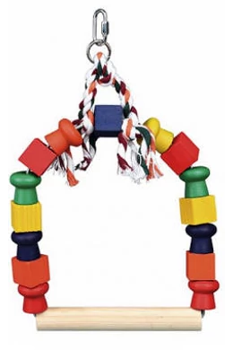 Trixie Madárjáték Hinta Színes Fa 20×29cm