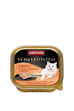 Animonda Vom Feinsten Adult Csirke, Lazacfilé és Spenót - 100g