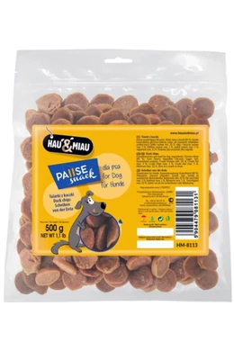 Hau Miau Snack - Kacsahús Tallér - jutalomfalat kutyáknak - 500g