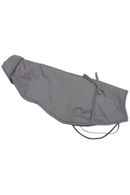 P/C. Stílusos Szürke Galléros Esőkabát 65cm - 4XL