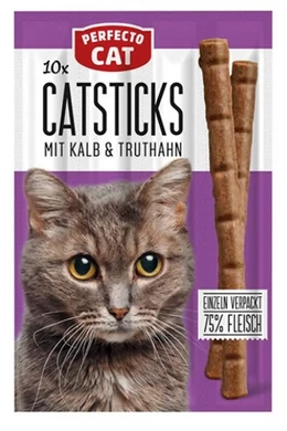 Perfecto Cat Sticks Borjú és Pulyka 10×50g