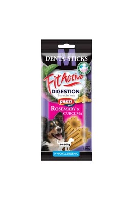 FitActive Dog Snack - Dental Sticks "M" DIGESTION - Rozmaring és Kurkuma 150g