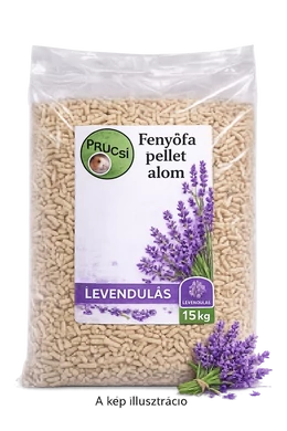 Prücsi Pellet Alom - Levendula Illatos - 25l/15kg Zsákos