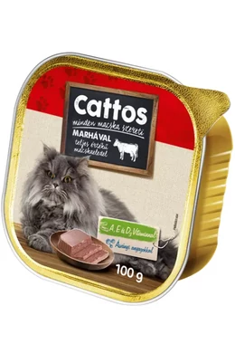 Cattos - Macska alutálcás Marhával 100g