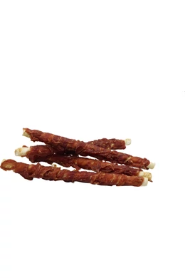 UniqPets Kutya Jutalomfalat RAWHIDE Kacsahússal Tekert Nyersbőr Rúd 28cm 320g