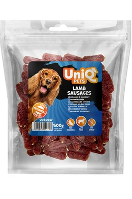 UniqPets Kutya Jutalomfalat CHEWY Bárány Kolbász 500g