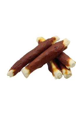 UniqPets Kutya Jutalomfalat RAWHIDE Kacsa Hús Vastag Nyersbőr Roládon 20cm 500g