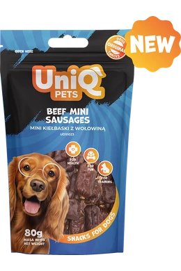 UniqPets Kutya Jutalomfalat WAGGI Marha Kolbász 80g