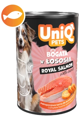 UniqPets Kutyakonzerv ROYAL Lazac 375g