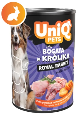 UniqPets Kutyakonzerv ROYAL Nyúl 375g