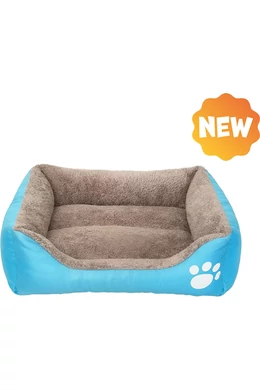 UniqPets Kisállat Fekhely Téglalap Kényelmes 60×50×11cm Kék