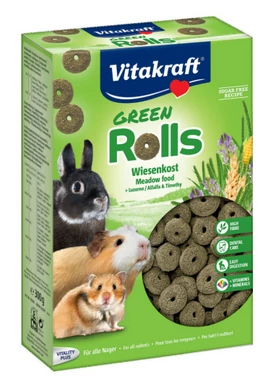 Vitakraft Green Rolls / Lucerna-Széna Karikák Vitaminnal 300g