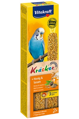 Vitakraft Kräcker Méz &amp;amp; Szezámmag Duplarúd Hullámos Papagájnak 2×30g