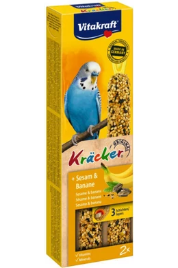 Vitakraft Kräcker Banán &amp;amp; Szezámmag Duplarúd Hullámos Papagájnak 2×30g