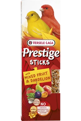 Prestige Sticks Canaries with Mixed Fruit&amp;amp;Dandelion - Duplarúd Kanári - Gyümölcsök és Pitypang - 60g