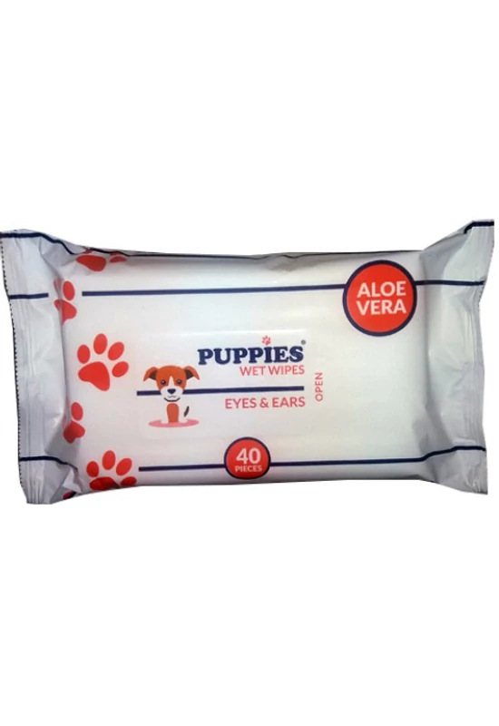 Puppies Szem&Fül Nedves Törlőkendő 40db
