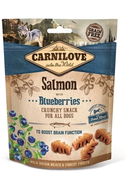 Carnilove Dog Snack Crunchy Salmon&Blueberries - Lazac Áfonyával - 200g -