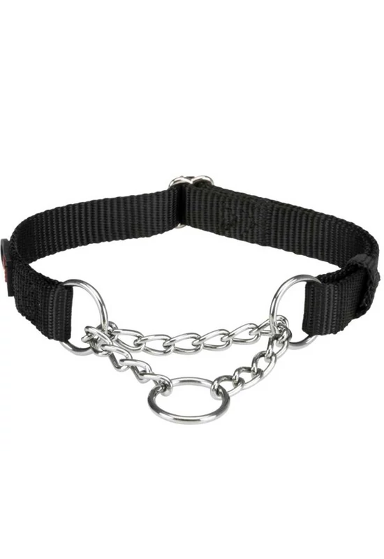 Trixie Premium Stop The Pull - Félfojtó Nyakörv - Fekete - (S-M) 30-40cm/15mm