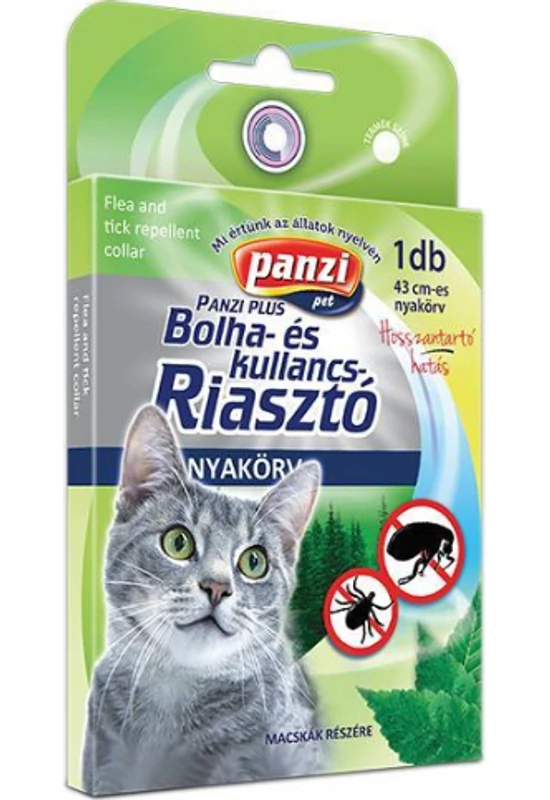 Panzi Bolha és Kullancsriasztó Nyakörv Macskának 43cm