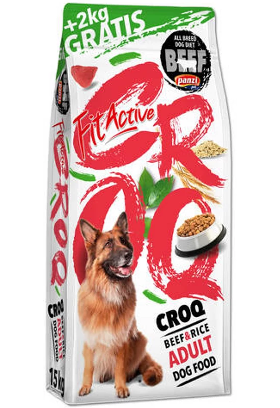 FitActive Dog - Száraztáp - CROQ Premium Beef&Rice 15+2kg