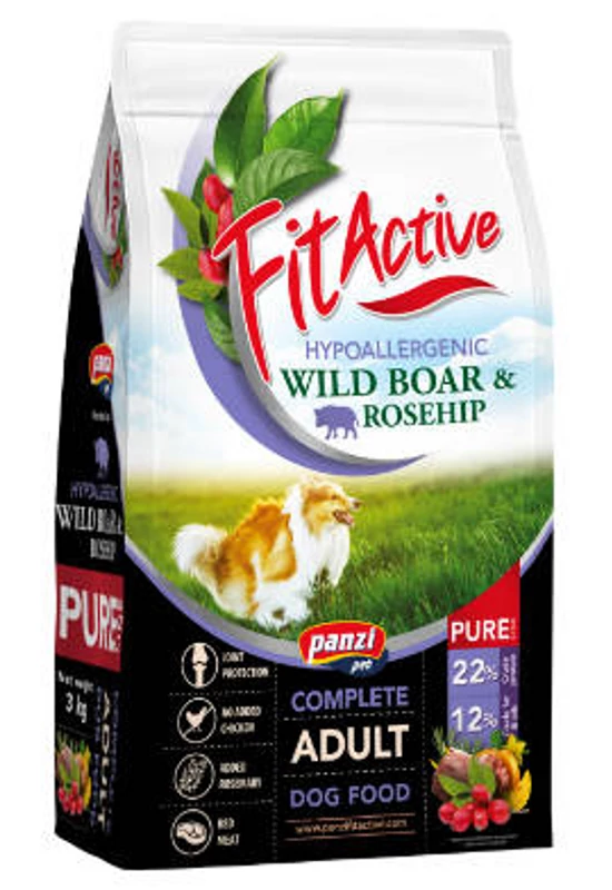 FitActive Dog - Száraztáp - Pure Vaddisznó és Csipkebogyó 3kg