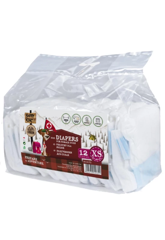 Barry King - Inkontinencia Pelenka Szuka Kutyáknak 20-28cm - XS 12db/csomag