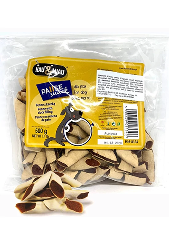 Hau Miau Snack - Kacshús Penne - jutalomfalat kutyáknak - 500g