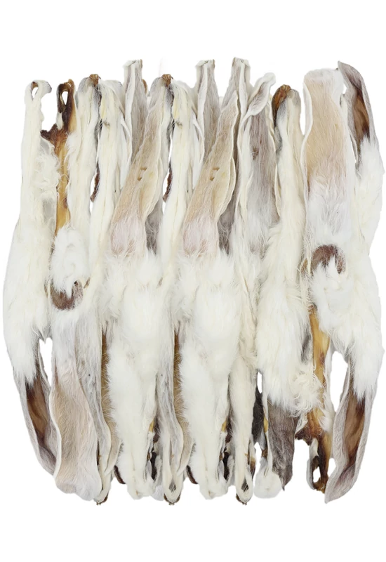 UniqPets Kutya Jutalomfalat NATURAL Szőrös Nyúl Fül 1kg