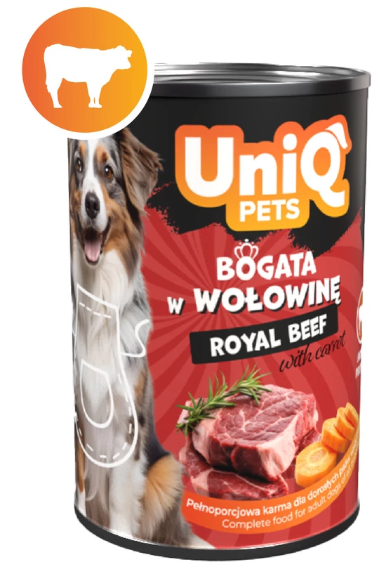 UniqPets Kutyakonzerv ROYAL Marha 375g