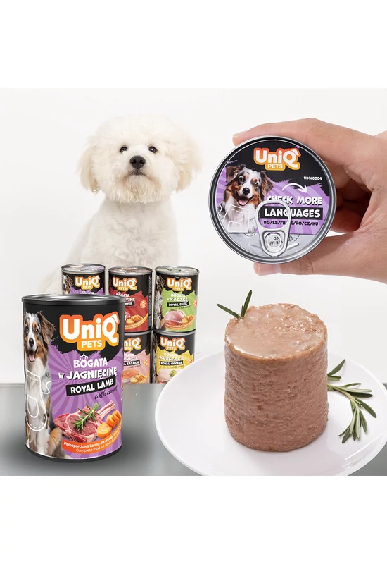 UniqPets Kutyakonzerv ROYAL Bárány 375g