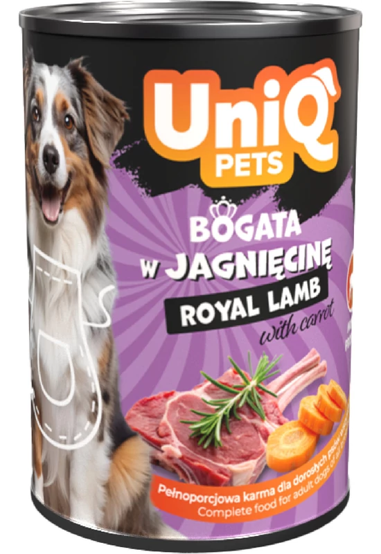 UniqPets Kutyakonzerv ROYAL Bárány 375g