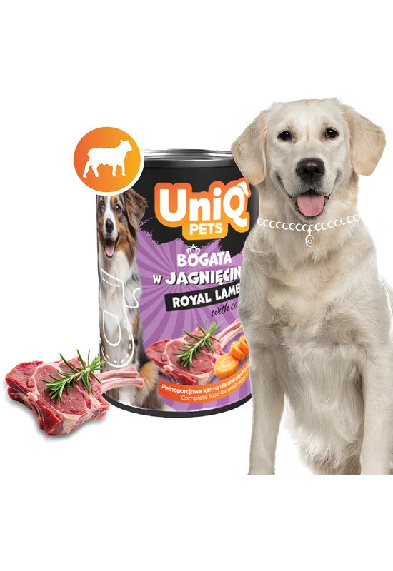 UniqPets Kutyakonzerv ROYAL Bárány 375g