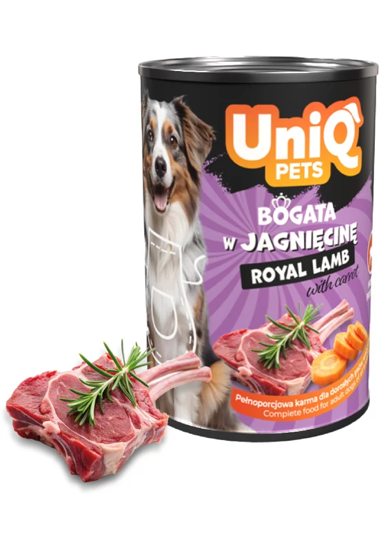 UniqPets Kutyakonzerv ROYAL Bárány 375g