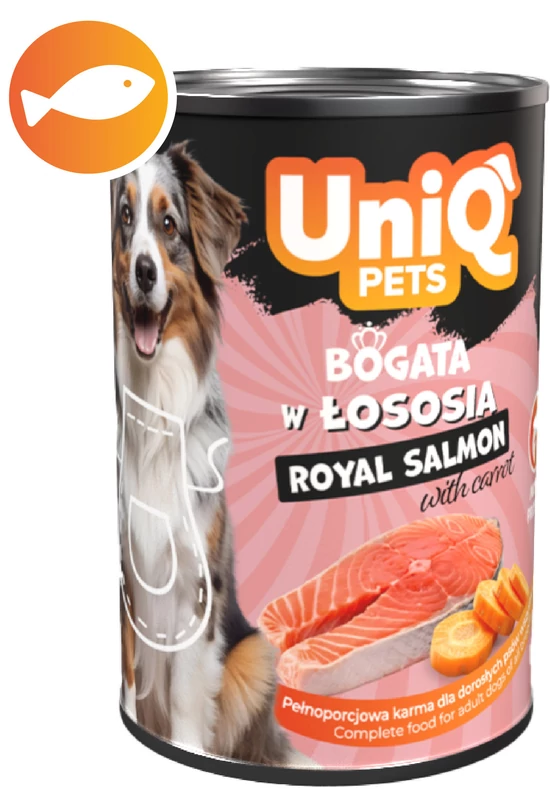 UniqPets Kutyakonzerv ROYAL Lazac 375g