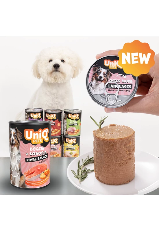 UniqPets Kutyakonzerv ROYAL Lazac 375g