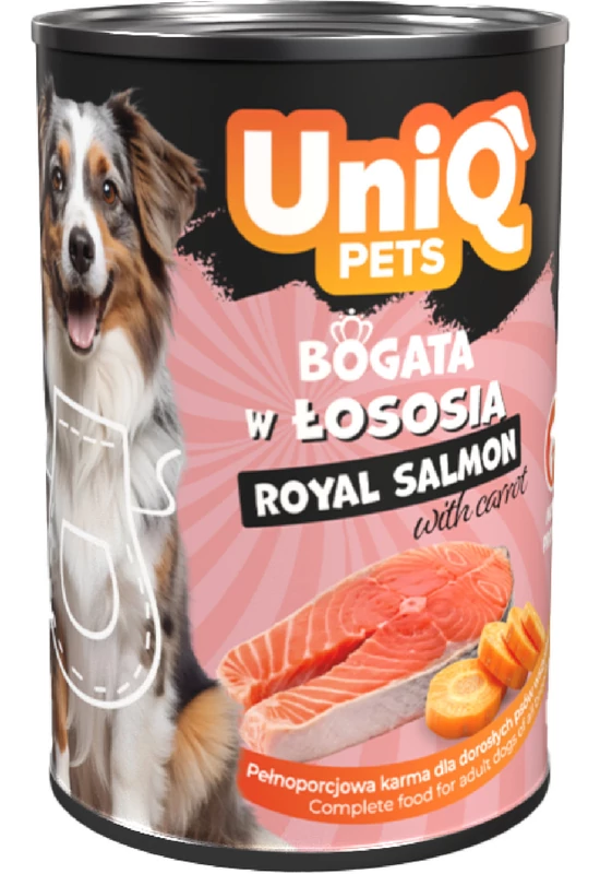 UniqPets Kutyakonzerv ROYAL Lazac 375g